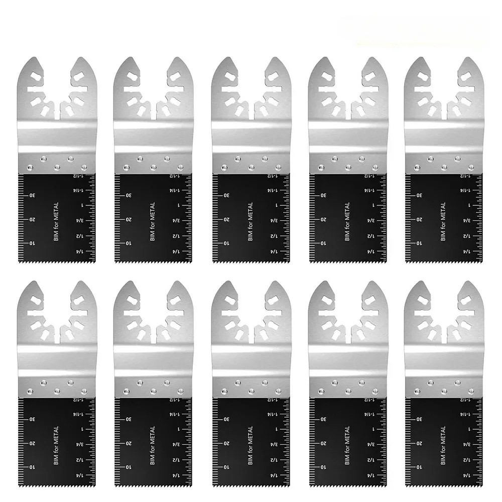 

10 шт., набор осциллирующих пильных полотен, биметаллические многофункциональные лезвия, острый износостойкий осциллирующий инструмент, пильные полотна для быстрой резки