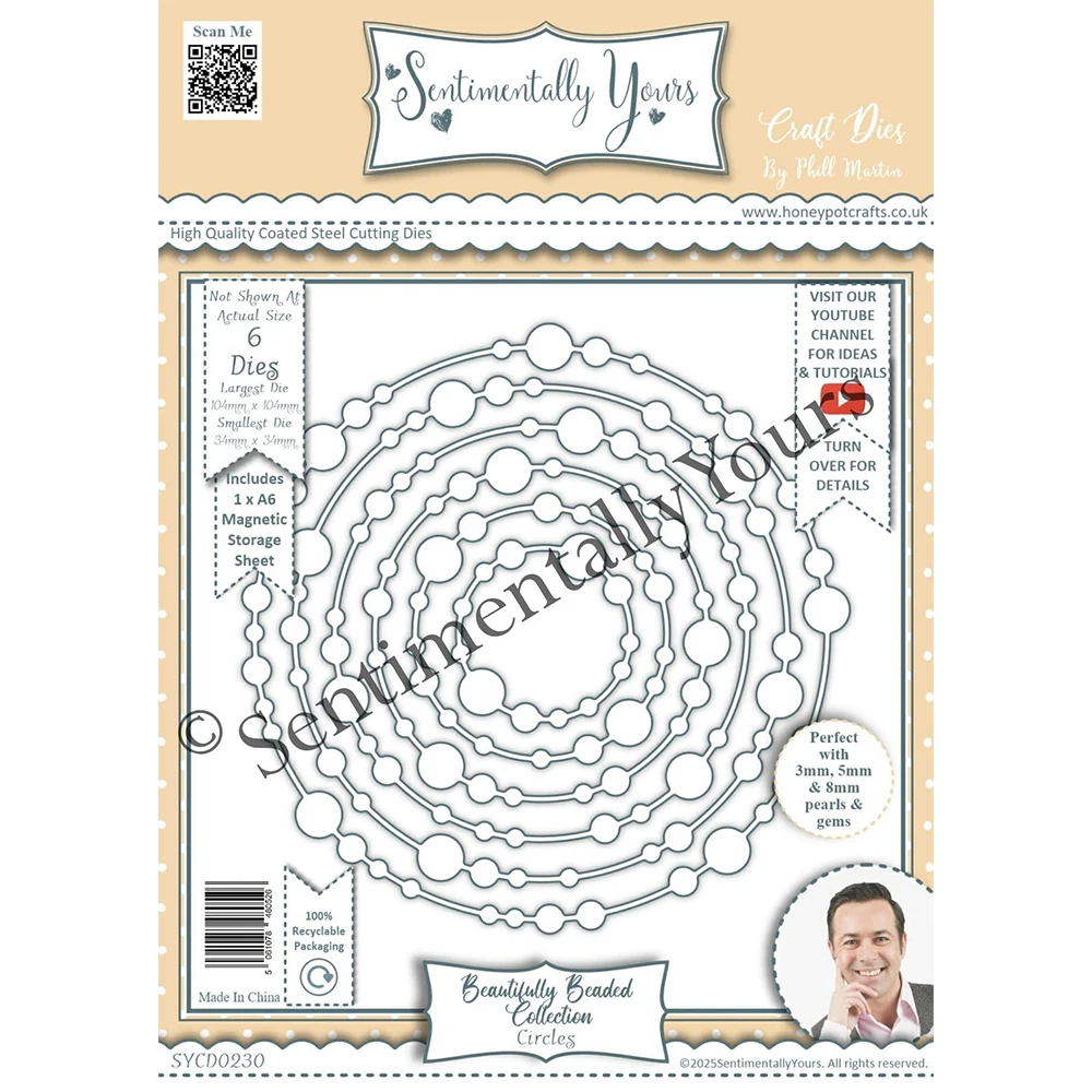 

New Beautifully Beaded Circles Metal Cutting Dies Cut Die Mold Scrapbook Craft Decoration Embossing Template DIY Handmade