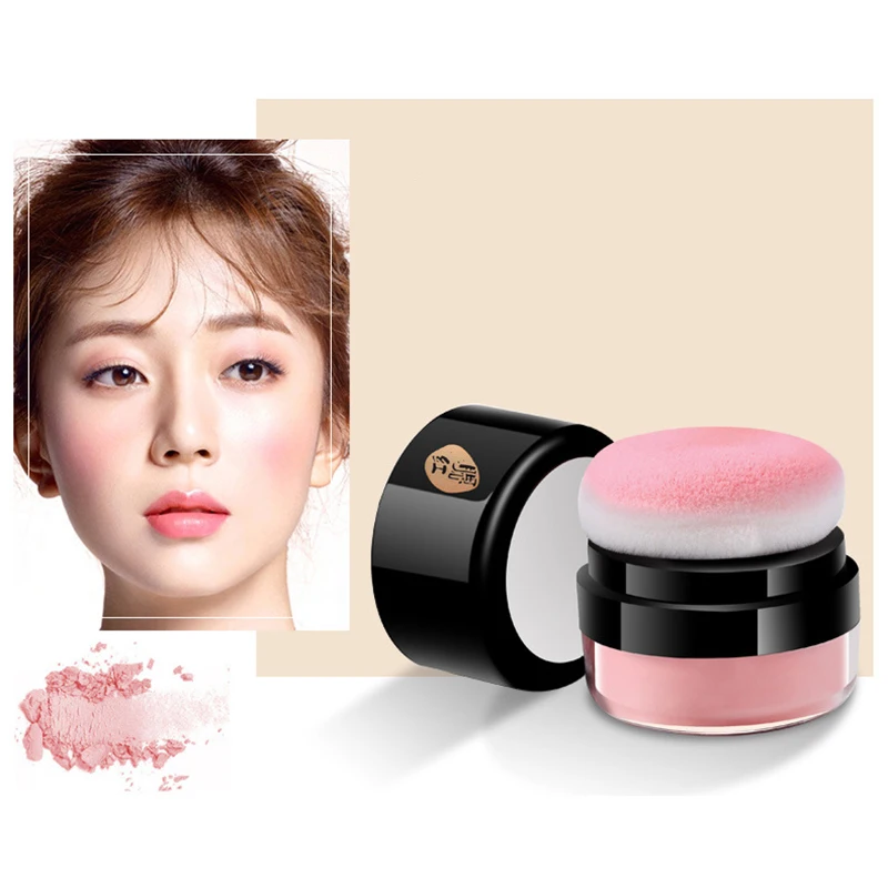 Matte Blush แต่งหน้า Palette 4สีกันน้ำ Mineral Cheek Cream สีแดง Rouge Natural Blush Powder Tint เครื่องสำอางบนใบหน้า