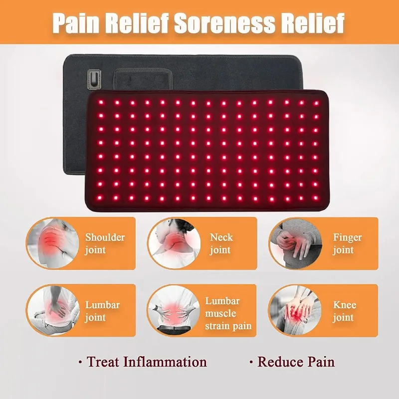 

Infrared Light Therapy Pad for Body 72 LEDs Red Light Belt Fatigue Deep Therapy for Back Knee Hands Feet Relief Pain Relief