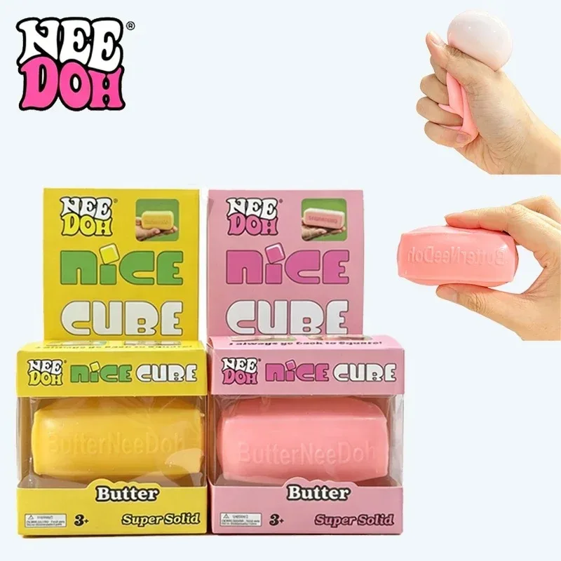 Needoh Butter Sticks Soft Squeeze Ball Toy Filled with Flour Stress Fidget Relief Fast Reboud Squish Stretch Decompression Toy