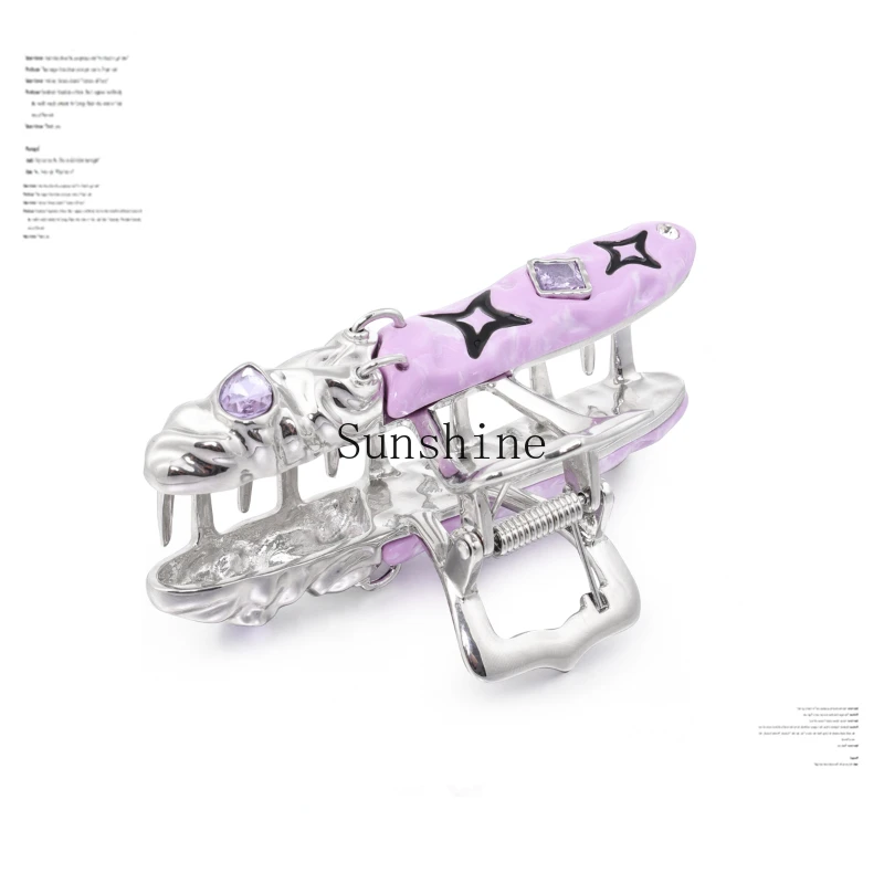 

Graffiti star metal splicing grab clip shark clip hair accessories