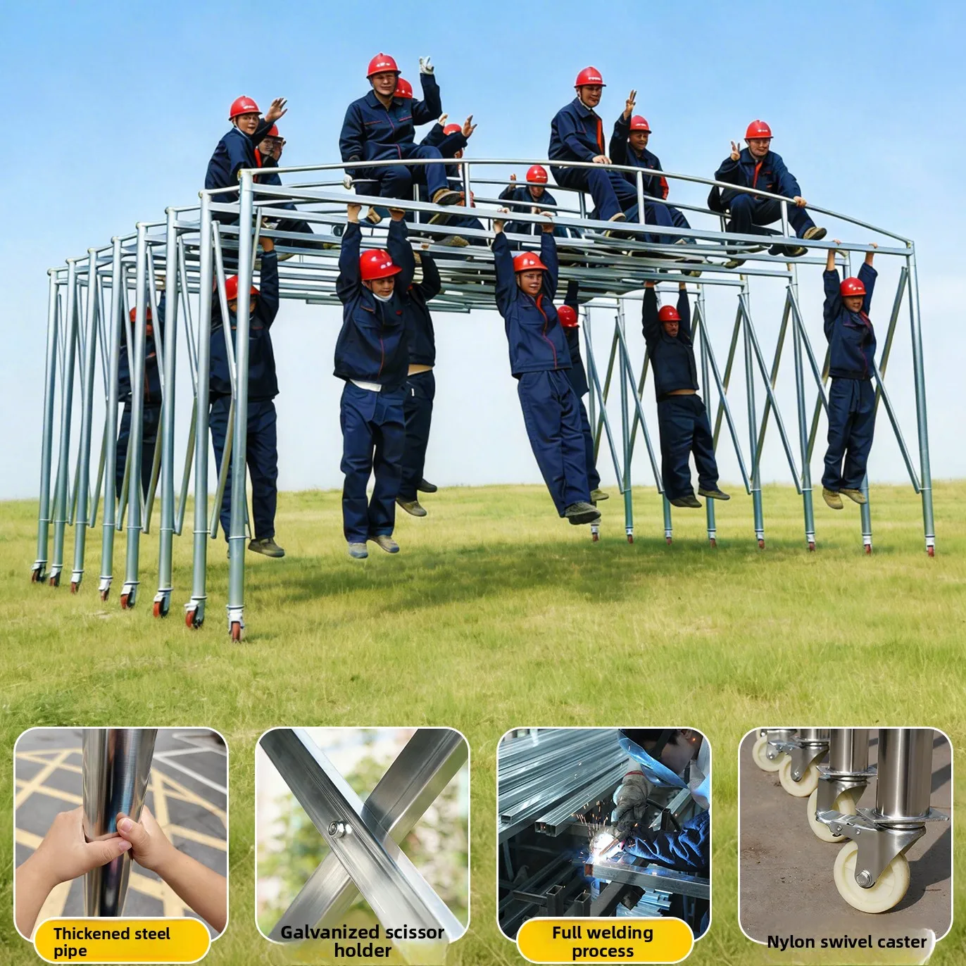 CX mobile push-pull canopy, telescopic large supper warehouse rainproof awning tent
