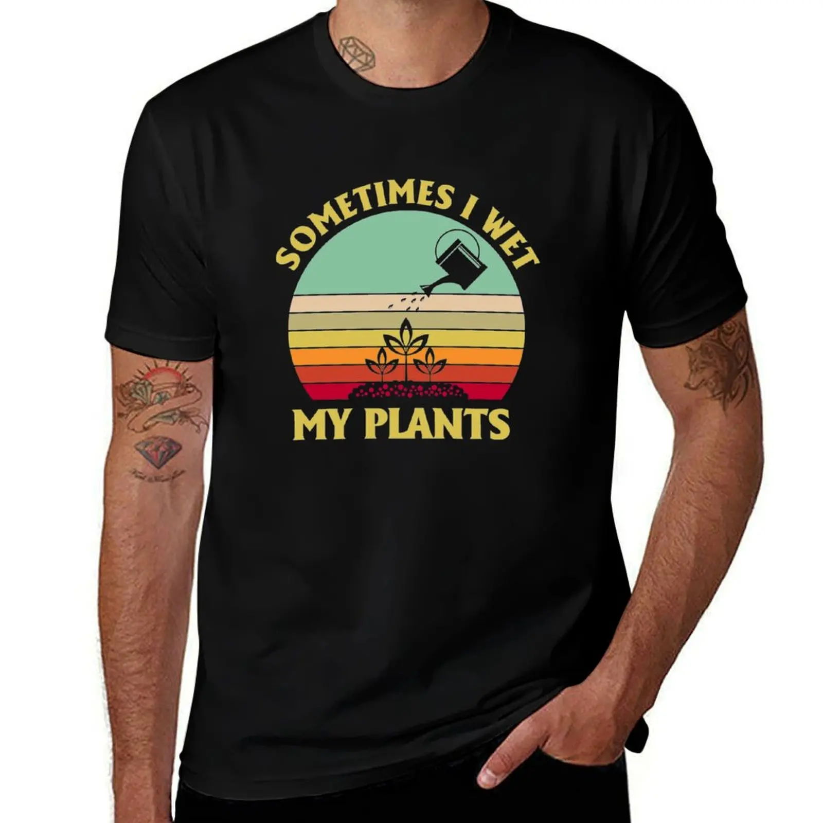 

Sometimes I Wet My Plants Shirt Funny Gardening Vintage Tshirt Funny Gifts T-Shirt summer clothes quick-drying men t shirts