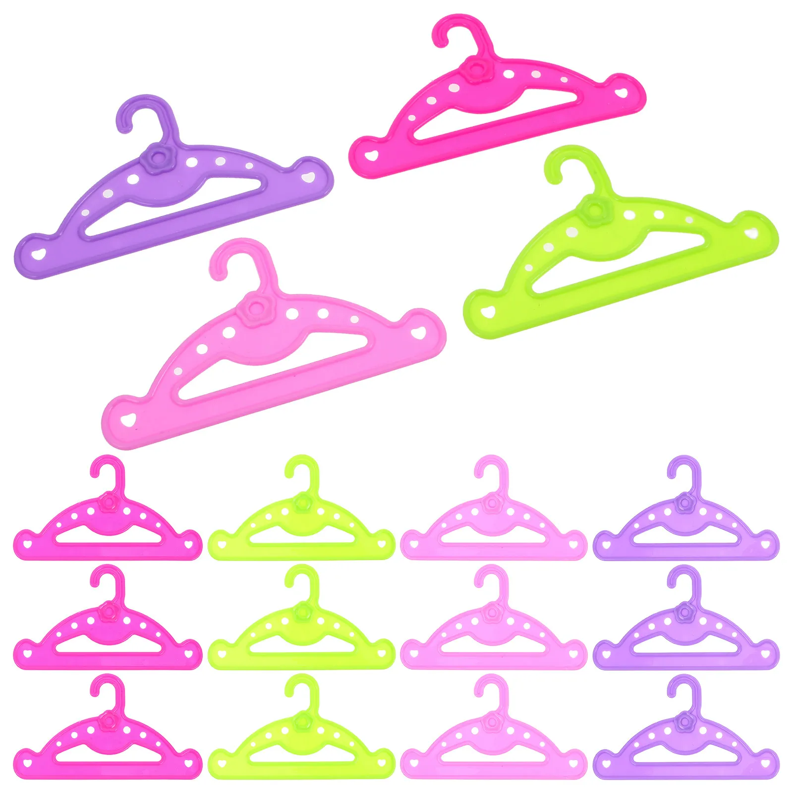 

16Pcs Miniature Hangers for Clothing Storage Cute Colored Hangers Easy to Use for Mini Wardrobe Organization and Dress Up