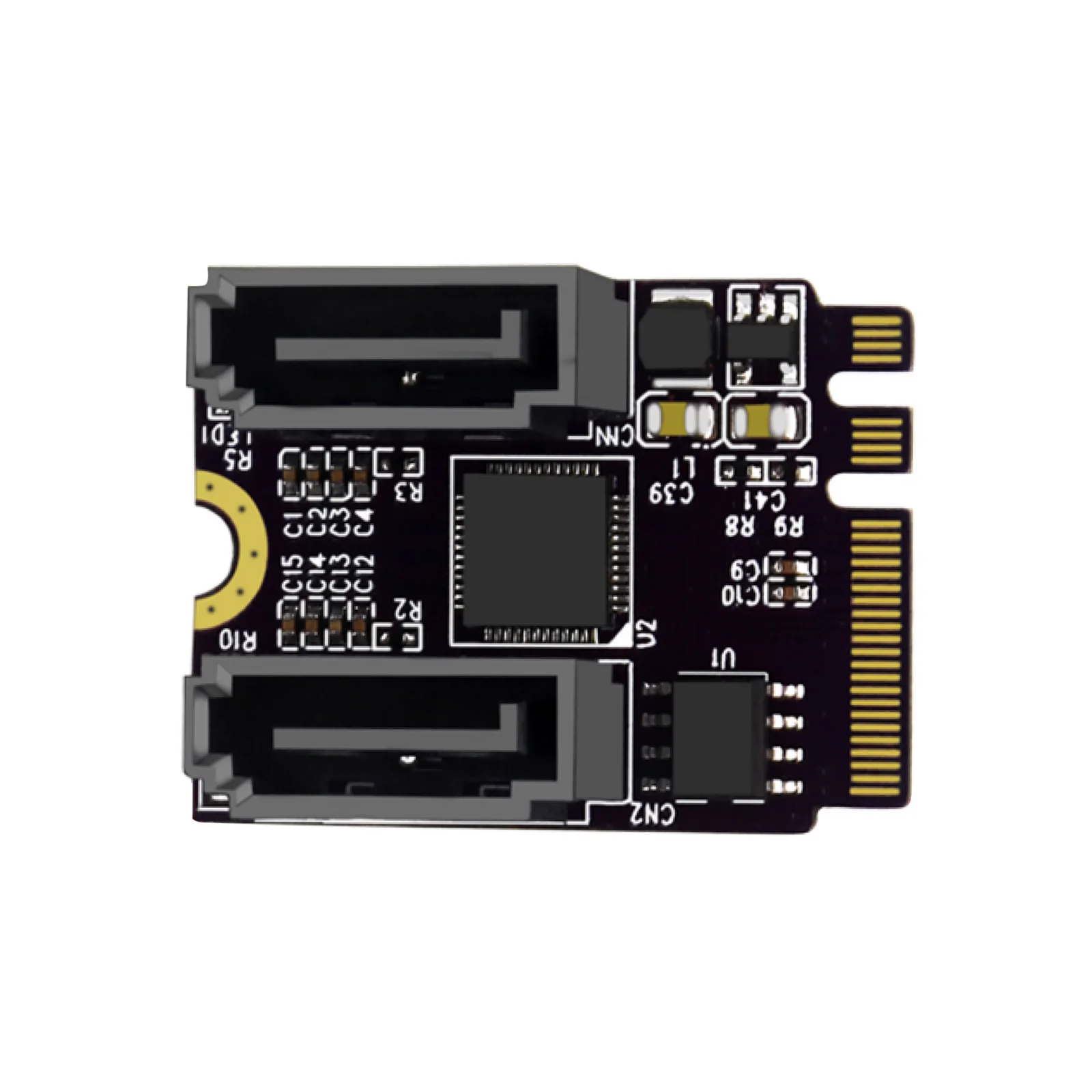 M.2 Naar Sata 3.0 Uitbreidingskaart Harde Schijf Adapter Kaart Jmb582 Chip Sleutel A + E Wifi M.2 Naar Dual Port Sata Converter PCI-E3.0 Kaart