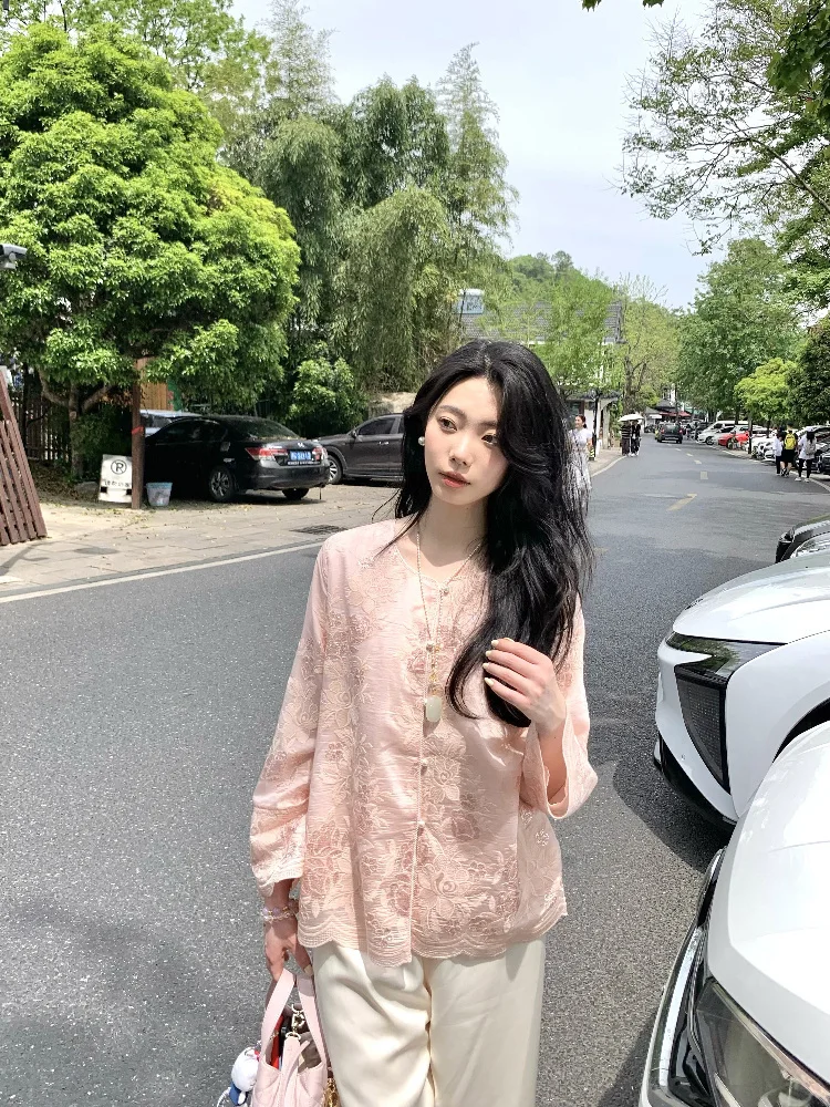 

Новая китайская тёплая женская куртка-пальто YUYUWANG в национальном стиле, с вышивкой, на пуговицах, утеплённая