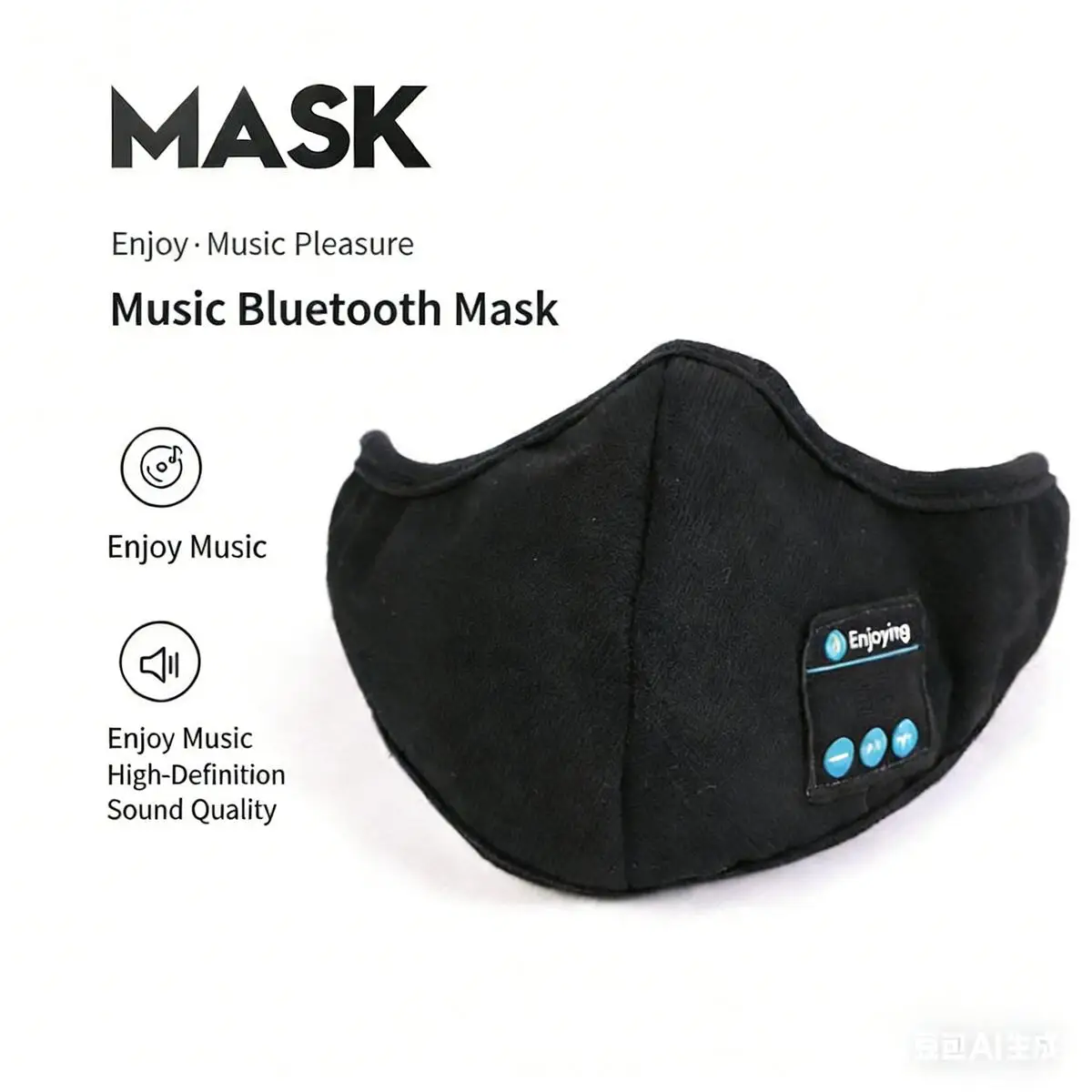 

Winter Warm Bluetooth Headset Mask Detachable Earphones Dustproof Windproof Washable for Outdoor Music HD Call Cycling Skiing