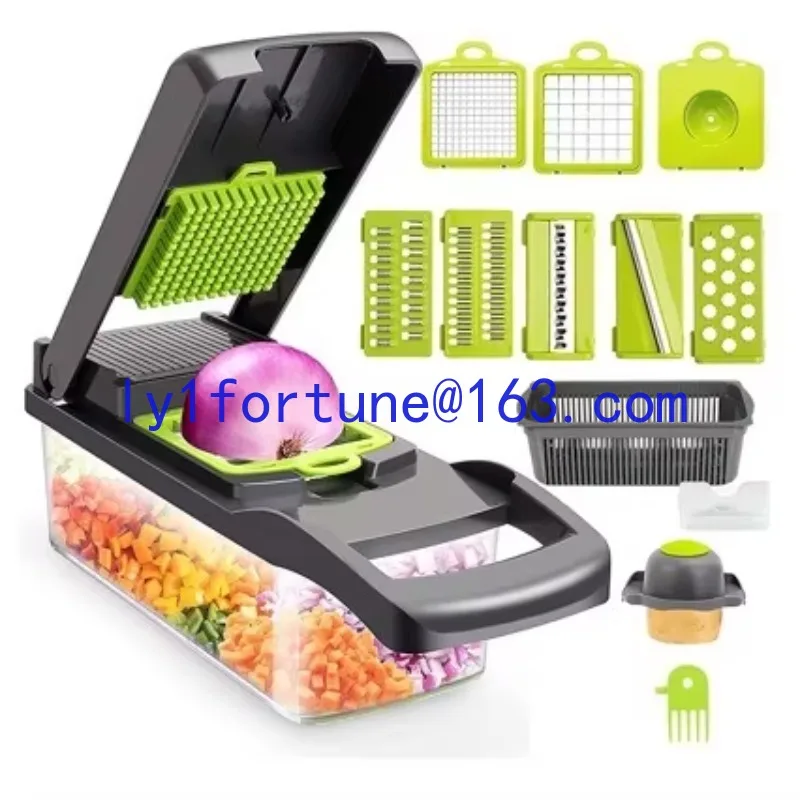 16 in 1 Multifunctional All-Star Manual Vegetable Chopper with Container Kitchen Accessories Onion Chopper
