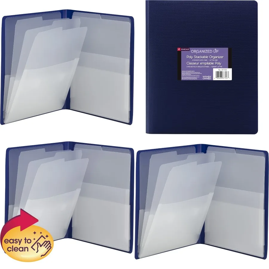 

Органайзер с несколькими карманами и восемью отделениями для эффективного управления документами в офисе или домашних условиях, размер буквы темного цвета b