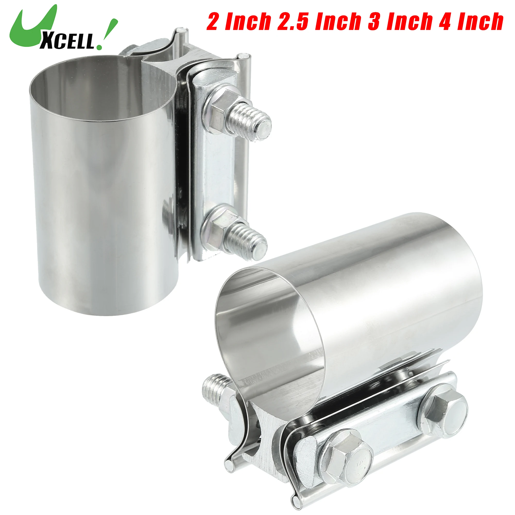 

UXCELL 1-2pcs 2 Inch 2.5 Inch 3 Inch 4 Inch Car Exhaust Pipe Sleeve Connector Clamp Coupler Universal Adjustable