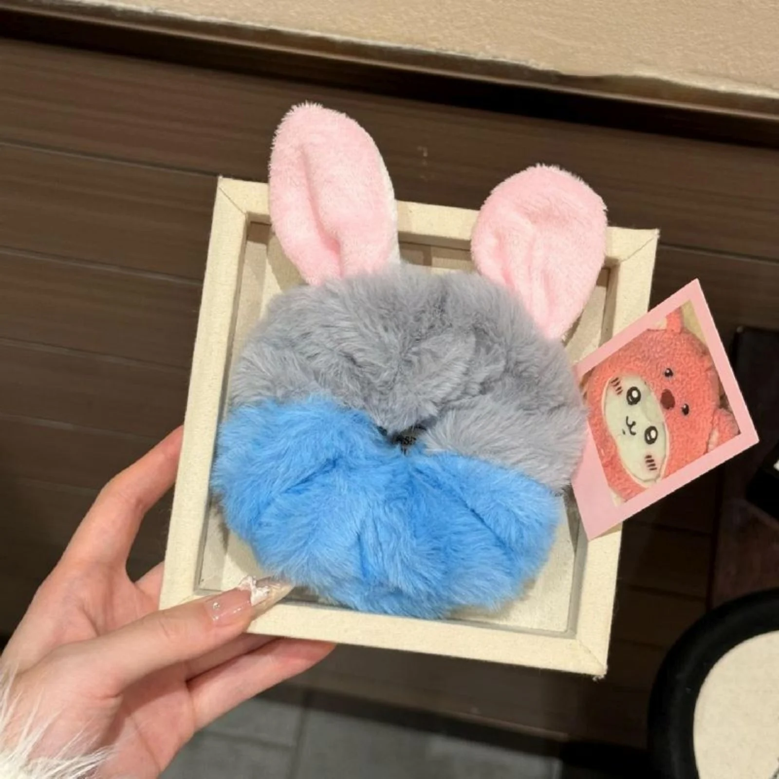 1/2PC Crazy Animal City Theme Plush Scrunchie Set, Fox Rabbit Hair Ties, Cute Cartoon Hair Accessories, Stylish Party Hair Decor image 3
