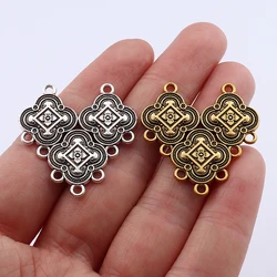 10 x Tibetan Silver Tone Vintage Ethnic Dangle Drop Connector Earring Charms Pendants For Jewelry Making Findings