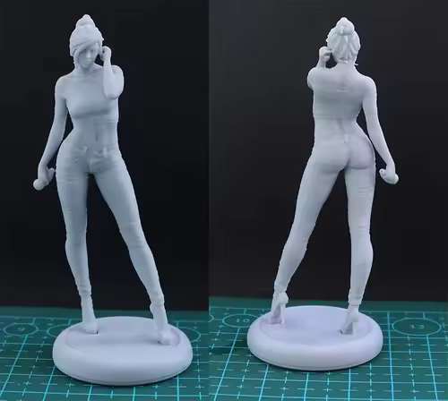 1/24 7.5cm Resin Model Kits Pretty Sexy Lovely Girl Singer Figurine Unpainted No Color RW-543 - Image 2