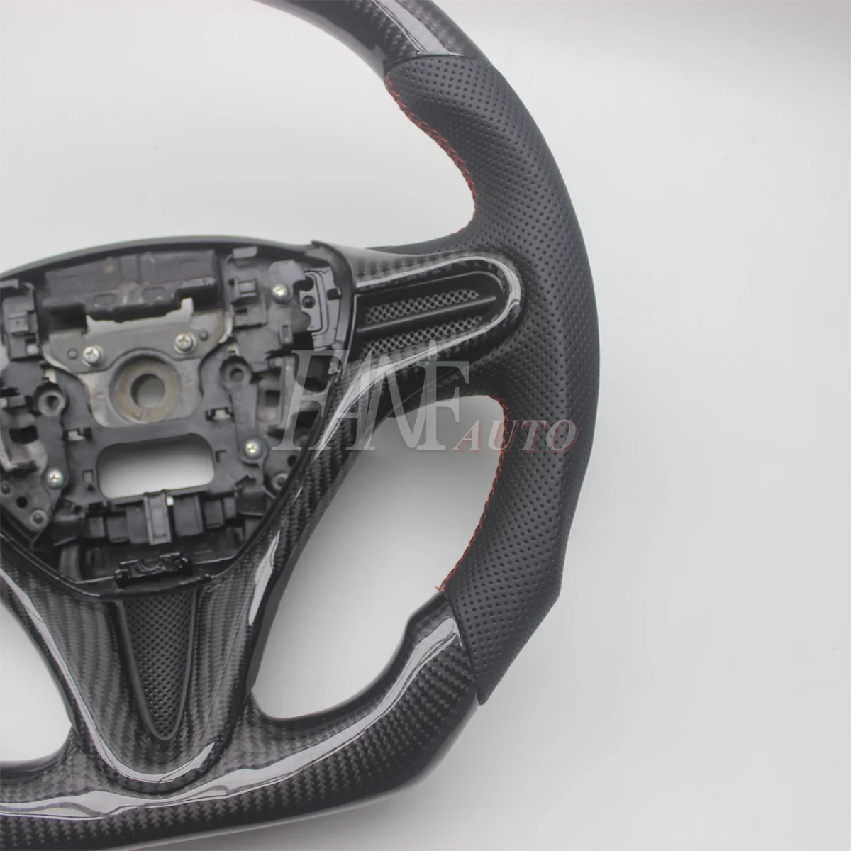 Replacement Real Carbon Fiber Steering Wheel with Leather for Honda Civic 8TH GEN 2006-2011