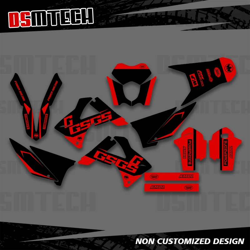 

DSMTECH для газового газа GASGAS EC MC 125 200 250 300 450 2010 2011, графические наклейки, наклейки, фон, индивидуальный номер 002