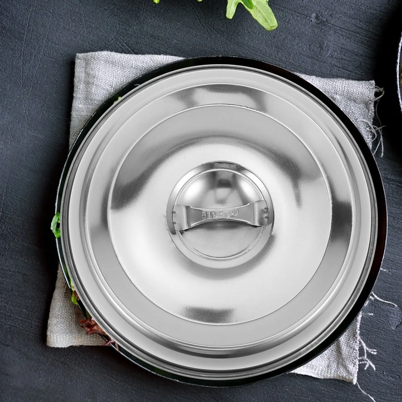 

Stainless Steel Steak Cover Round Reliable Cloche Food Steamer Lid Serving Dome Plate Food Protecting Dome Cover