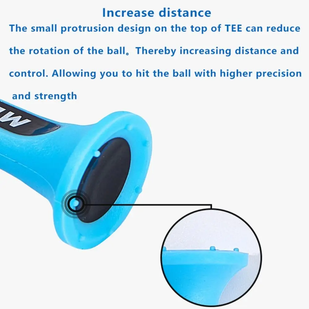 5 Pcs Set Professional 80 mm Golf Ball Holder Zero Drag Reduces Friction Golf Tee Portable Side Spin Zero Drag Tees Outdoor