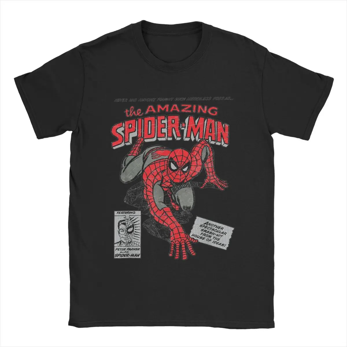 

Spider-man Spiderman Movie Retro Comic Men T Shirts Creative Tees Round Neck T-Shirt 100% Cotton Birthday Present Tops