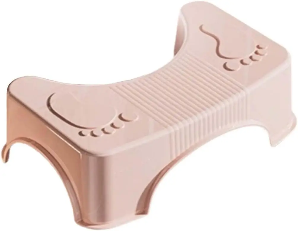 Toilettenhocker in Pink – Kunststoffhilfe für natürliche Körperhaltung, lindert Verstopfung, verbessert Komfort und Hygiene im schlecht