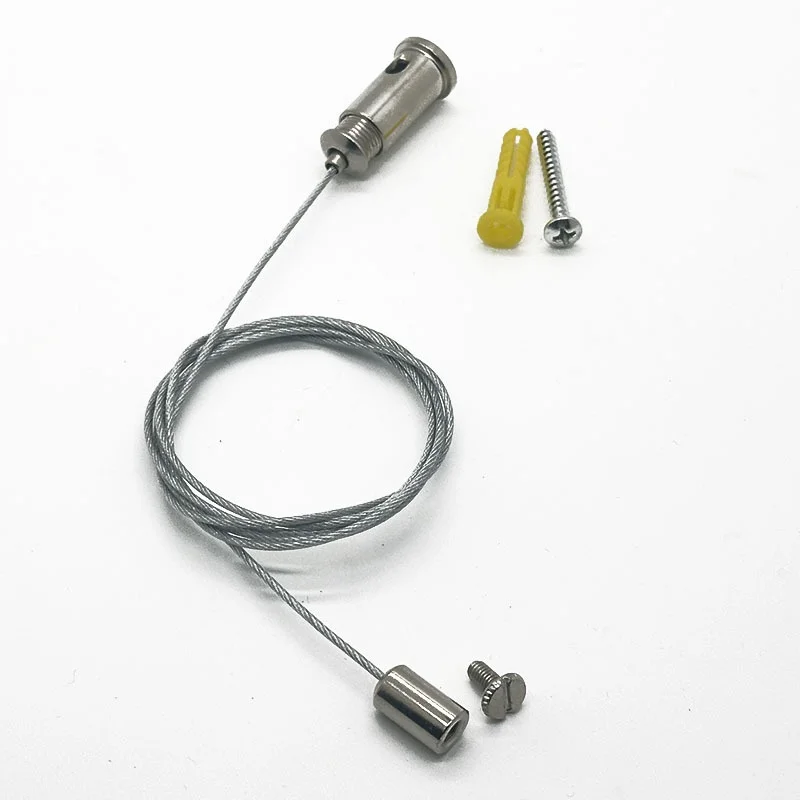 Light Fixture Hanging Cord Flat Panel Light Office Light Ceiling Panel Light Surface Mounted Aluminum Profile Steel Wire Rope