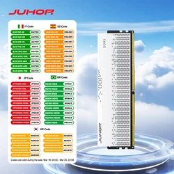 JUHOR Memoria Ram DDR5 RAM 16GB 5600MHz 6000MHz  DIY Computer Gaming Desktop Memory