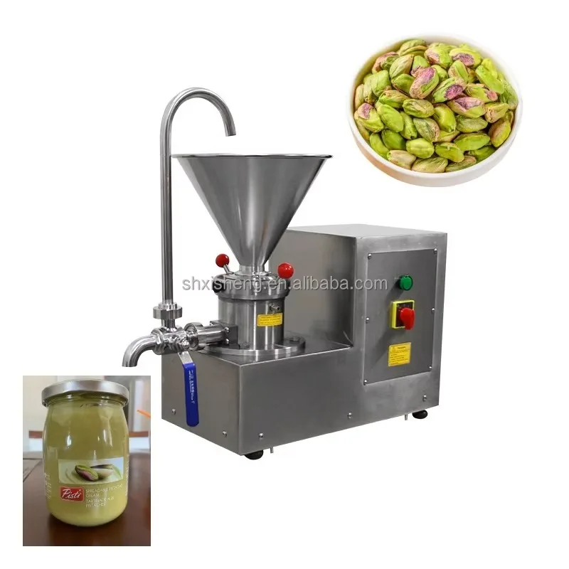 Máquina trituradora de pistachos comercial de larga duración, 50 kg/h, máquina para hacer mantequilla de pistacho