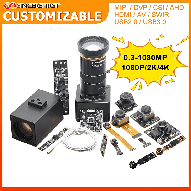 Sincere First High Quality Digital Imaging CMOS Sensor IMX766 M12 Fixed Focus Lens Module Camera USB
