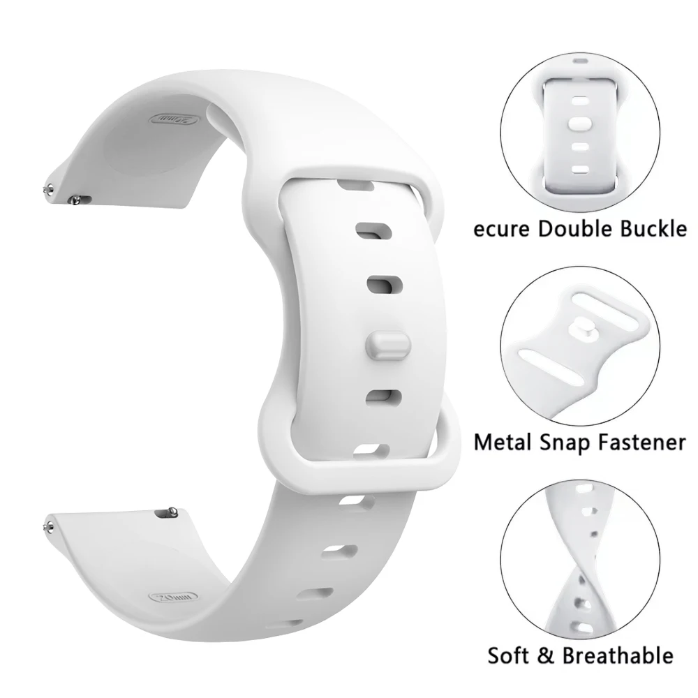 20 مللي متر 22 مللي متر سيليكون حزام لساعة سامسونج جالاكسي 6 4 الكلاسيكية الرياضة الفرقة ساعة 7 6 5 4/جير S3 S2 سوار لسامسونج حزام الساعات