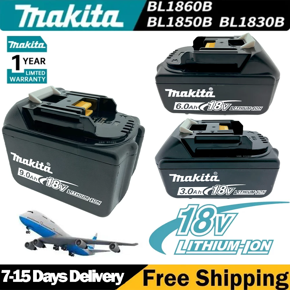 

NEW Makita 18V 9AH 9000mAh Battery Rechargeable Li-ion Lithium-ion Batteries Charger for BL1860B BL1850 BL1830 BL1815 LXT400