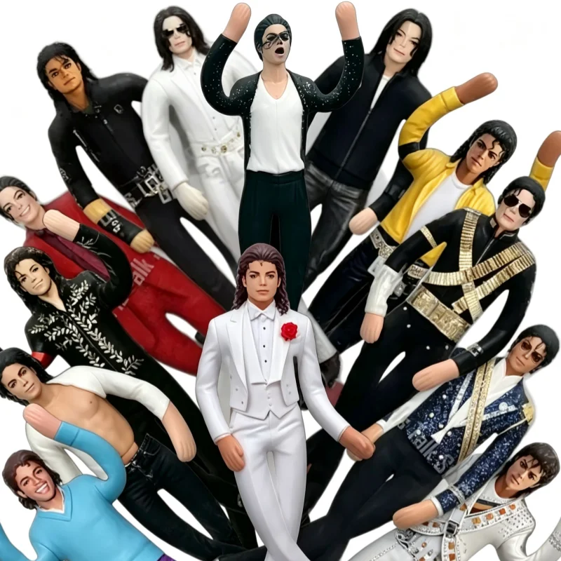 Neue Pop-König Michael Jackson Plüschpuppe Cosplay-Requisite mit flexiblen, beweglichen Gelenken – MJ Plüsch-Abstrakt-Figur, Sammlerstück, Partygeschenk für Fans – Detail 4