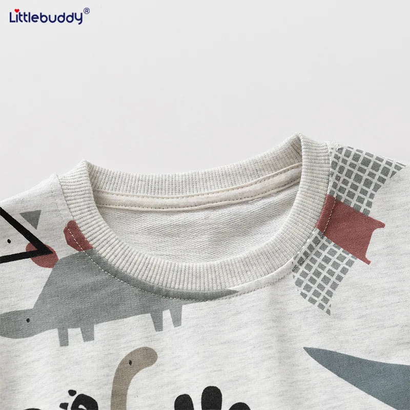 

2025Boys Sweatshirt Knitted Terry Cotton Long Sleeve Cartoon Sweatshirt New Boys Autumn Clothing Style Children's Clothing