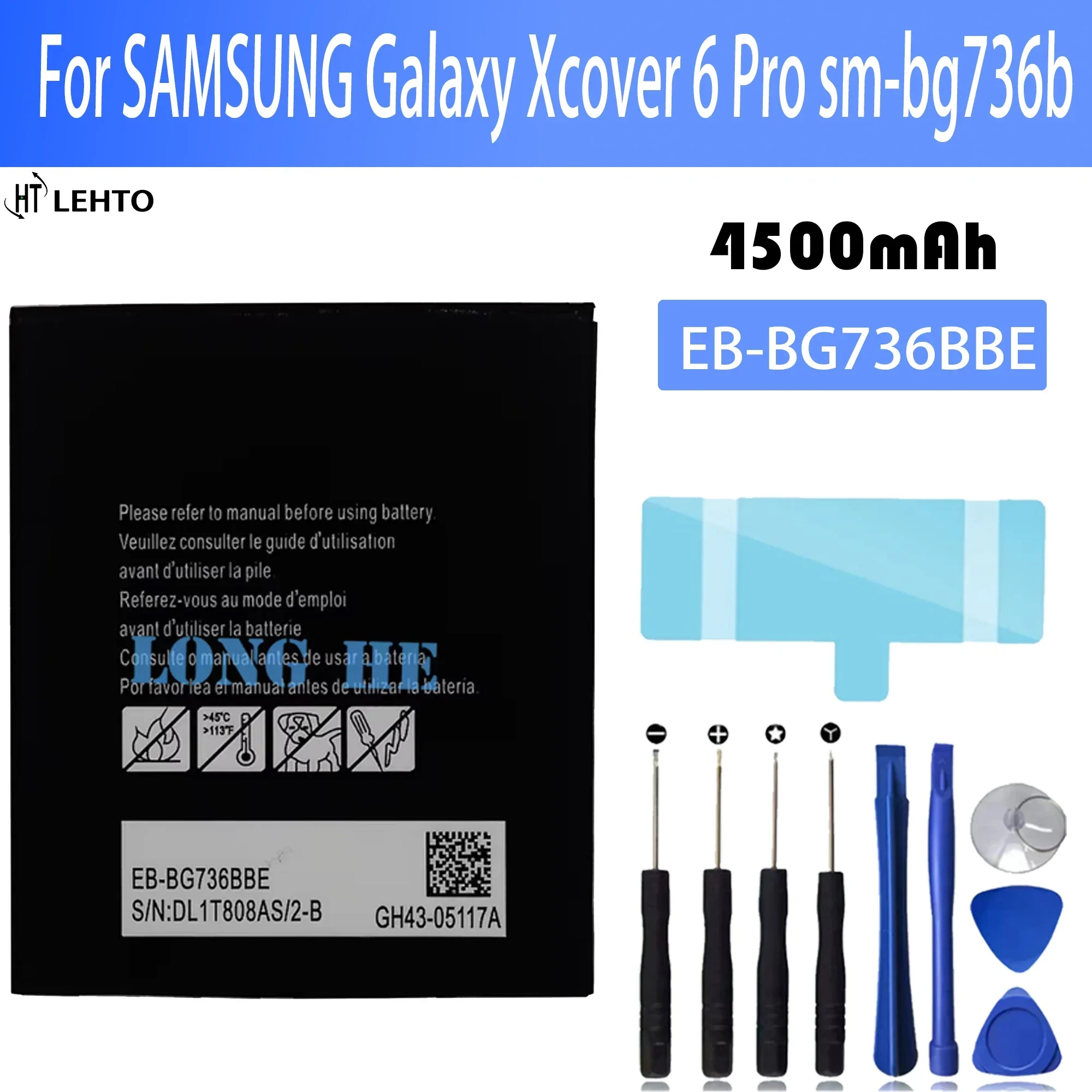 

High capacity Battery EB-BG736BBE For SAMSUNG Galaxy Xcover 6 Pro sm-bg736b Battery Battery + Free Tools