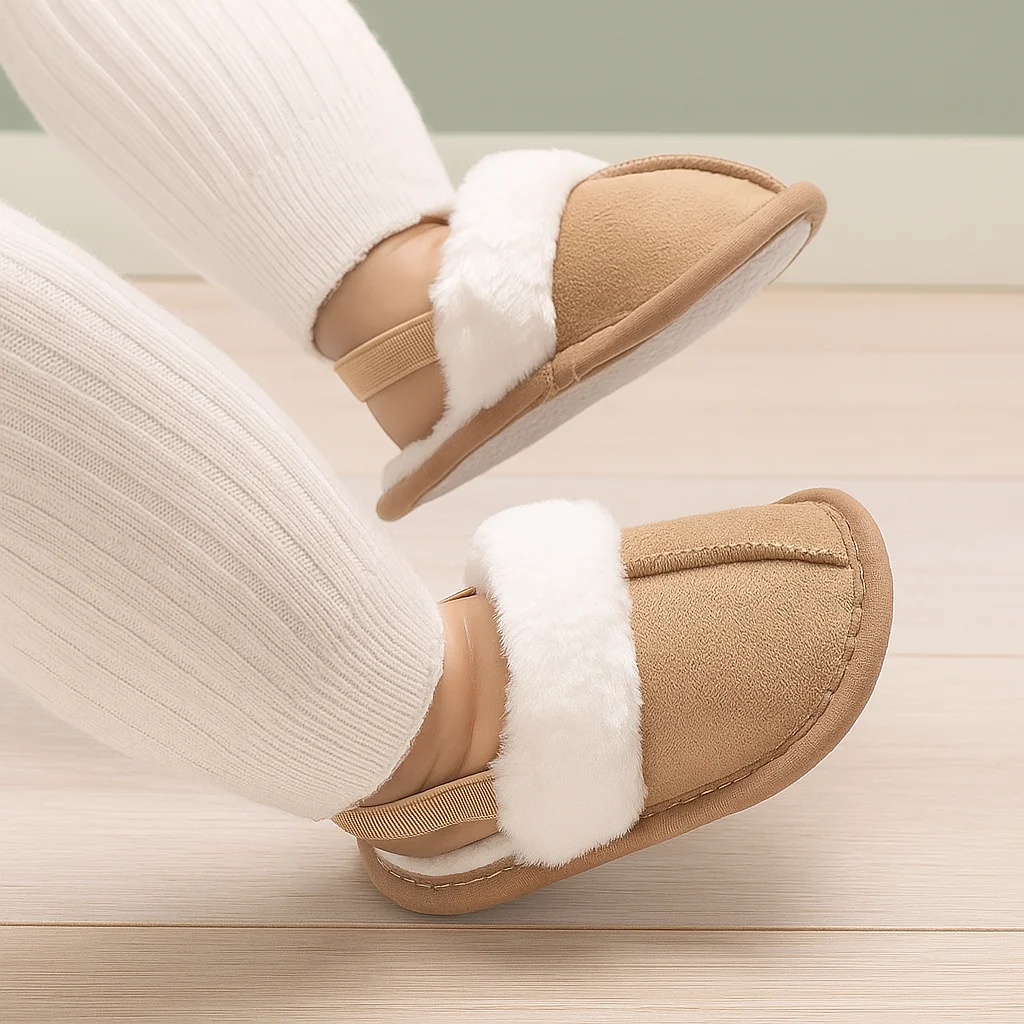 

Toddler Shoes Baby Cotton Slippers with Insulation Winter Warm Indoor Walking Shoes Comfortable Soft Sole Newborn Shoes Infant