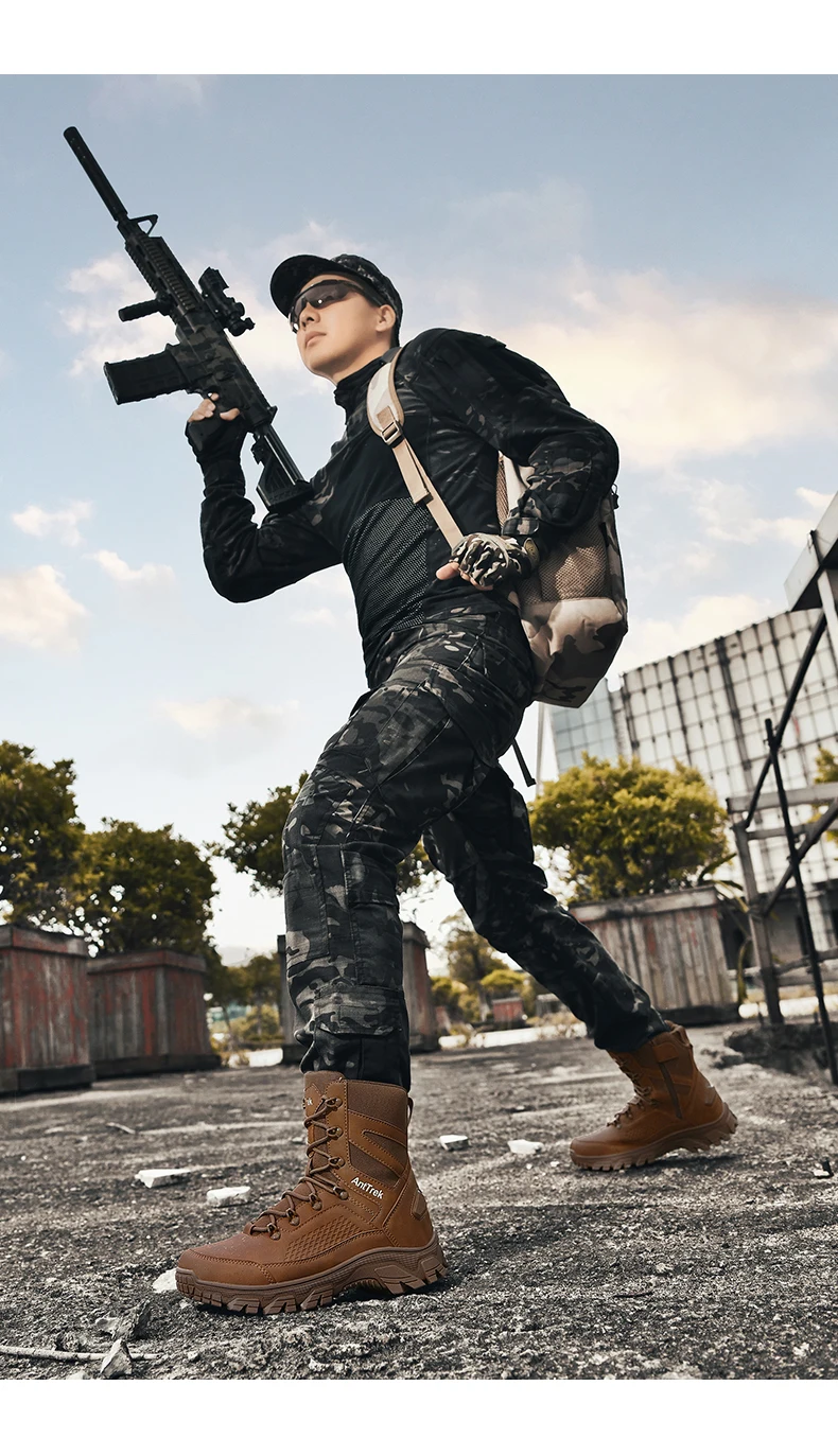 Wilde Trainingsstiefel für Herren, vier Jahreszeiten, rutschfeste, wasserdichte Outdoor-Stiefel, modische Komfort-Dschungel-Wandersneaker-Stiefel – Detail 25