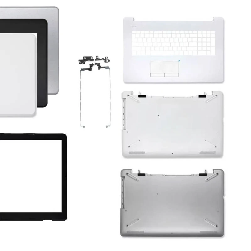 Pour HP 17-BS 17-AK 17G-BR TPN-W129 TPN-W130 – Remplacement du capot arrière, du cadre avant, des charnières et du couvercle supérieur pour ordinateur portable 17,3 pouces