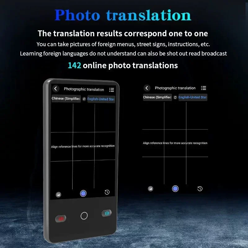 New F1 Portable Translator Device Intelligent Language  Real-time Voice Recording Text Smart Translation Device Business Travel