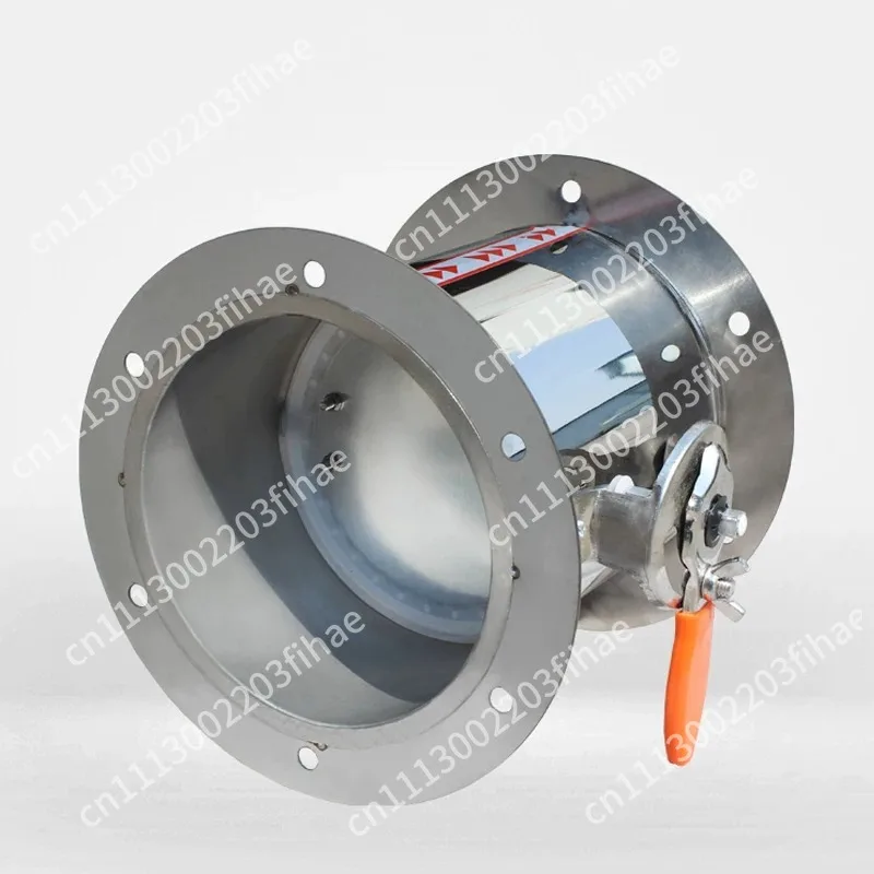 304/201 Stainless Steel Flanged Manual Air Valve Single/Bilateral Circular Ventilation Duct Adjustment Air Door Valve Stop Air