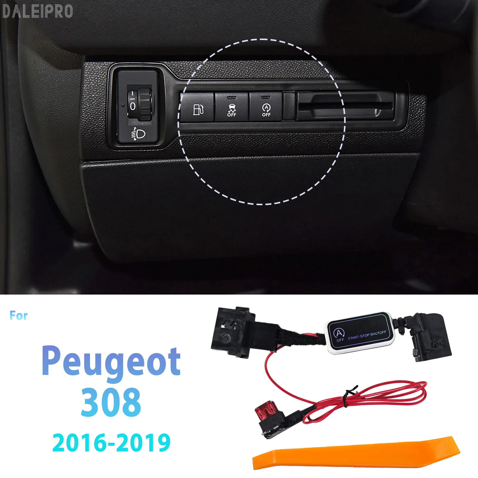 

For Peugeot 308 2016 2017 2018 2019 Automatic Stop Start Engine System Memory Module Cancel Car Auto Start Stop Switch
