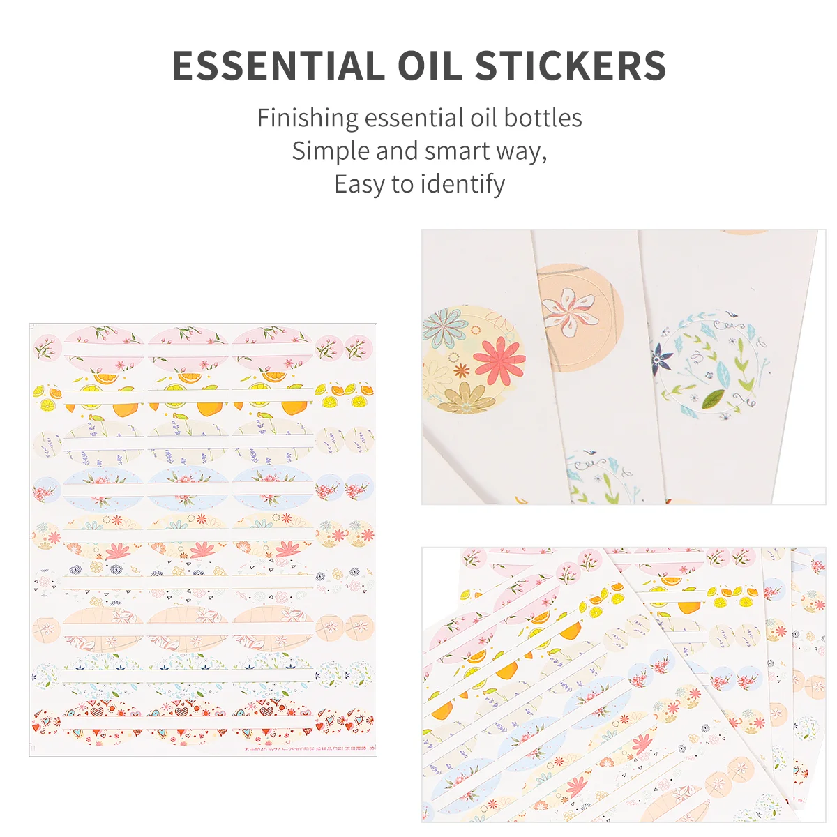 Essential Oil Stickers Self-adhesive Writable Perfume Bottle Label Tags