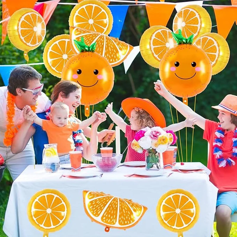 Orange Fruit Balloon Lovely Orange Foil Balloon Fruit Film Balloon Suitable For Theme Decoration Of Citrus Fruits