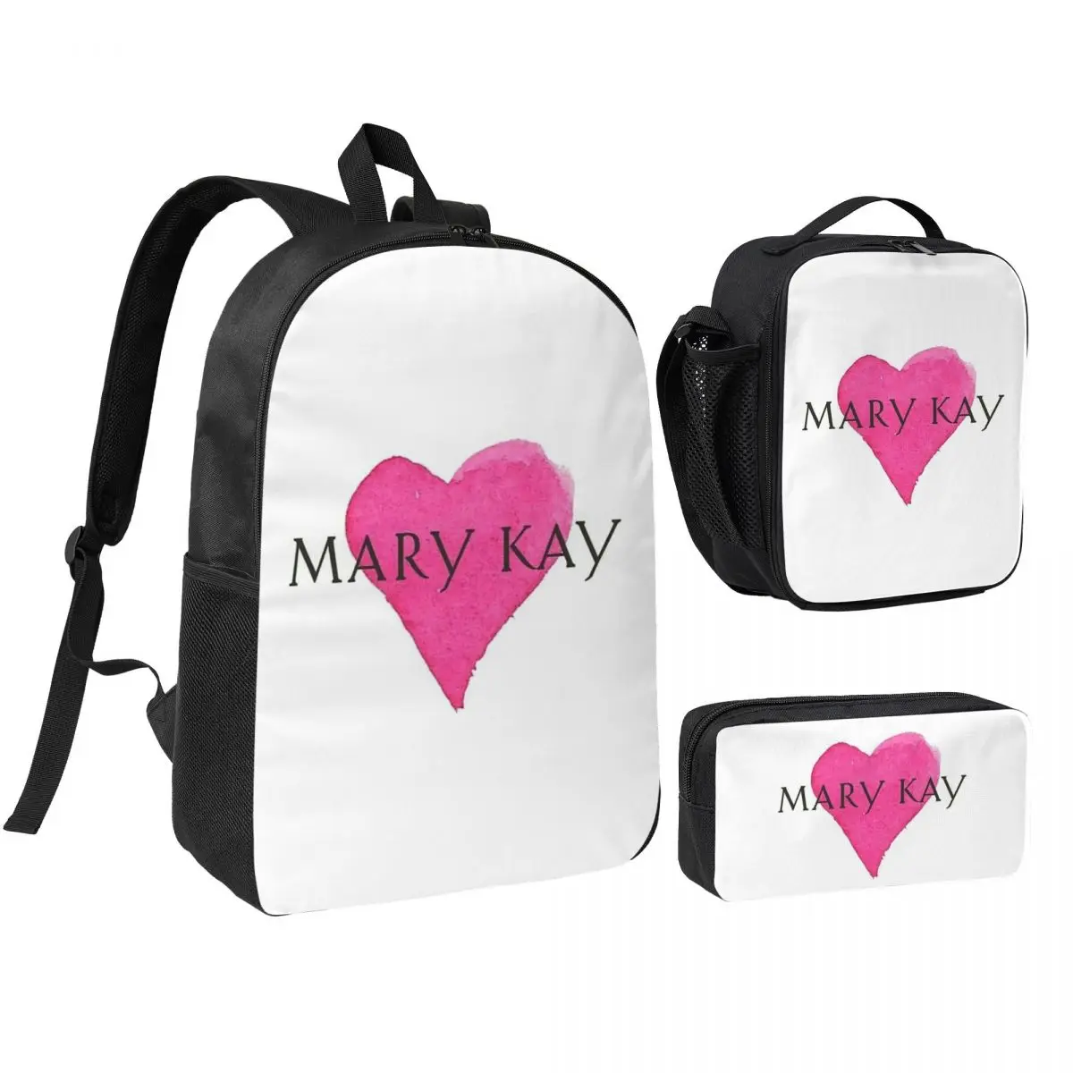 

Mary Kay Backpack Student Boys Girls BookBag School Bag Laptop Shoulder Bags 3ps Insulated Lunch Bag Pencil Case
