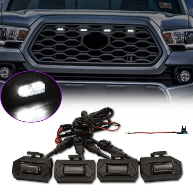

Для Tacoma Grill Lights Raptor Off Road Sport 2020 2021, для Tacoma TRD Pro, передняя решетка автомобиля, светодиодная решетка, автоаксессуары