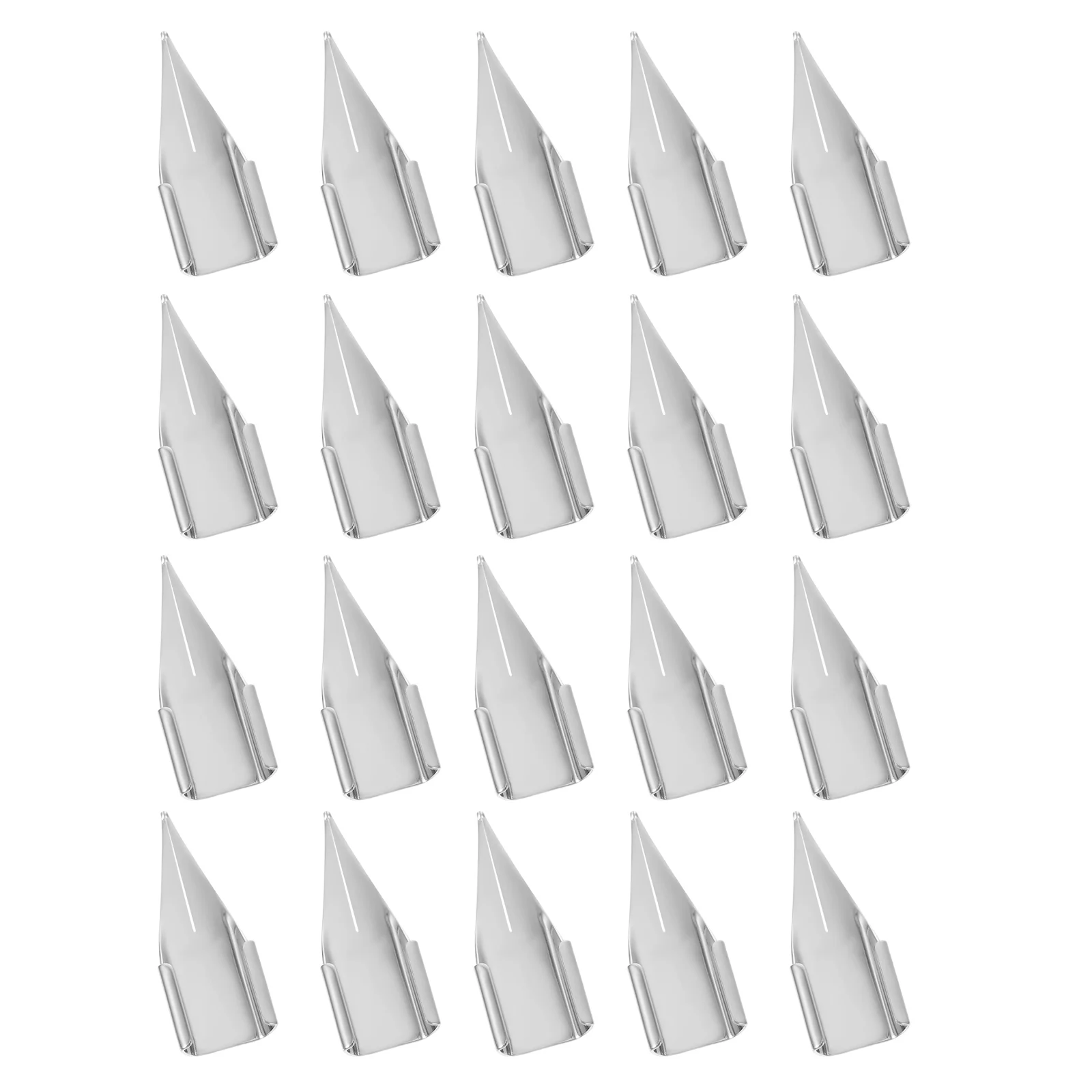 

20 Pcs Fountain Ink Pen Tips for Students Fishing Boat Replacement Nibs Silver Metal Stationeries Child