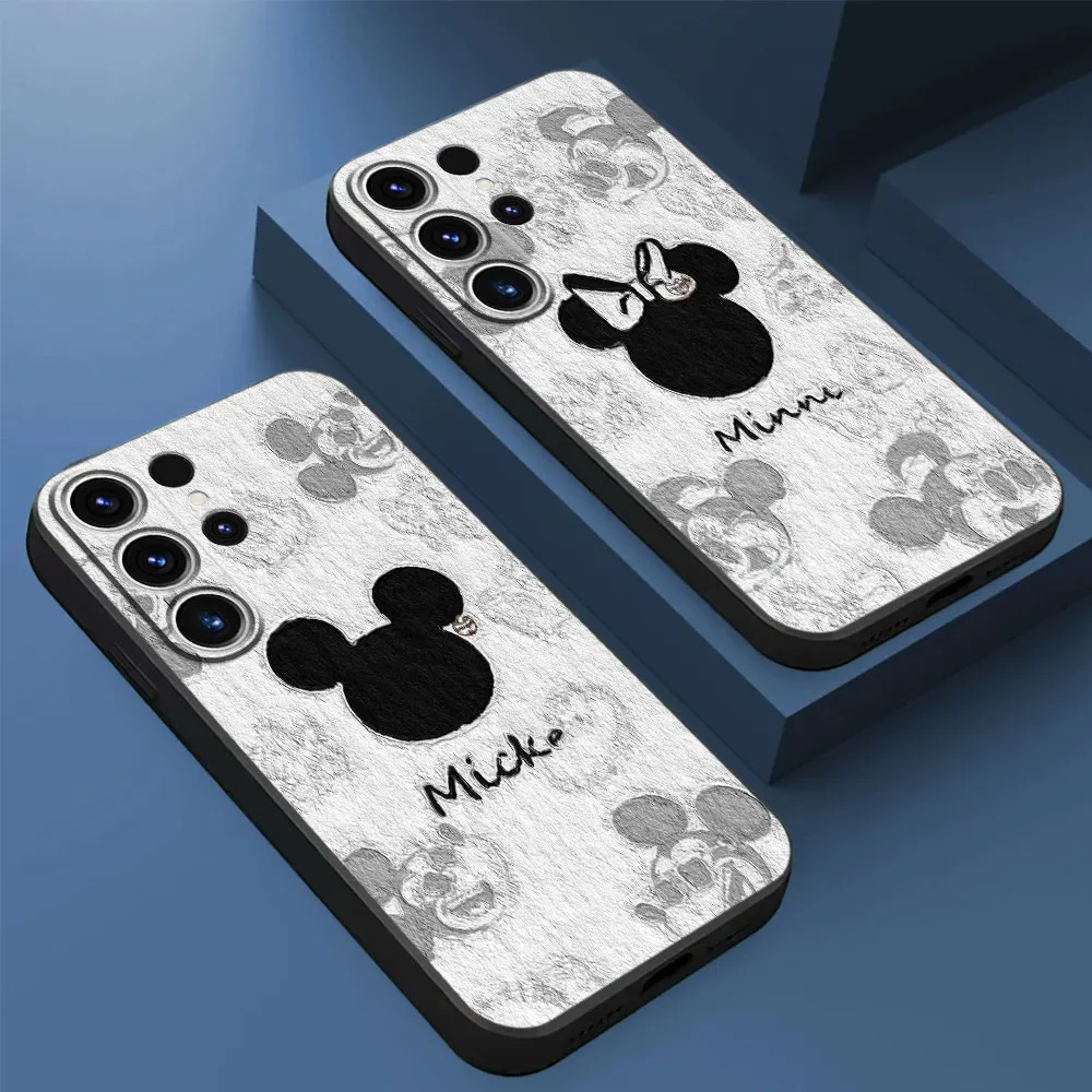 Disney Mickey Minnie Case for Samsung Galaxy S24 S9 S20 FE S23 Ultra 5G S10e S21 S8 S7 Edge S22 Plus S10 TPU Soft Capa Cover