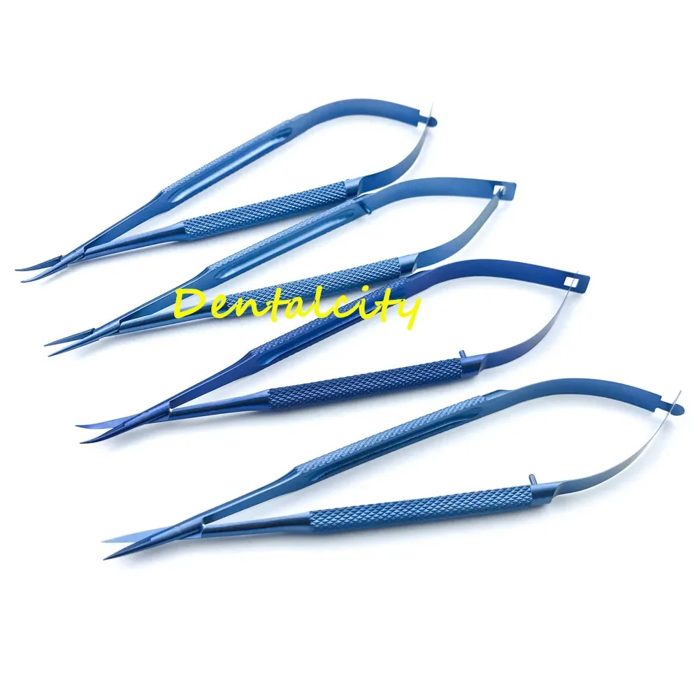 Strumento chirurgico oftalmico per microchirurgia al titanio da 7 pezzi con strumenti per palpebre con vassoio di disinfezione