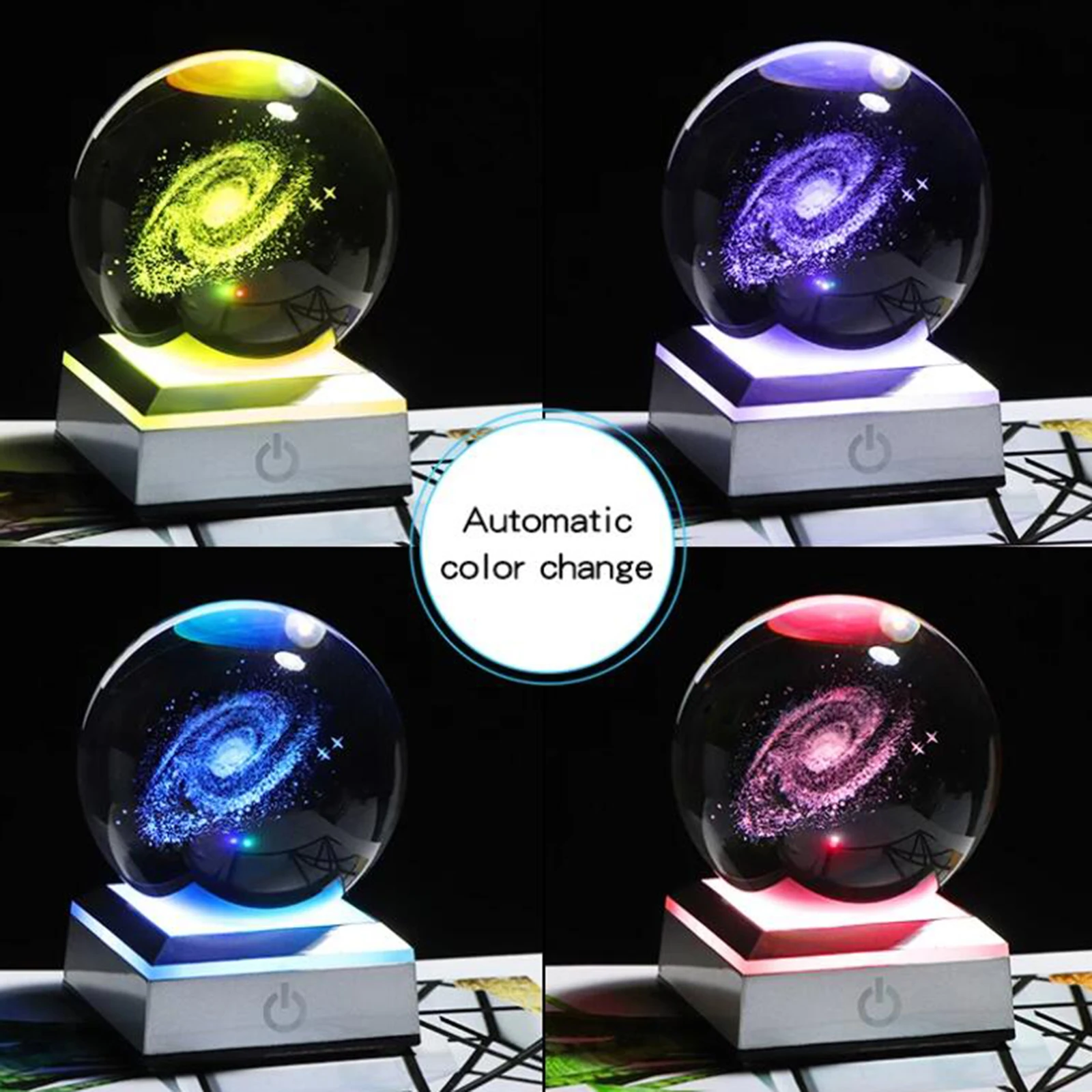 LED Light Base Lights Display Holder USB Powered Base Stand Glass Art Colorful Lighted Square Stand Display Plate