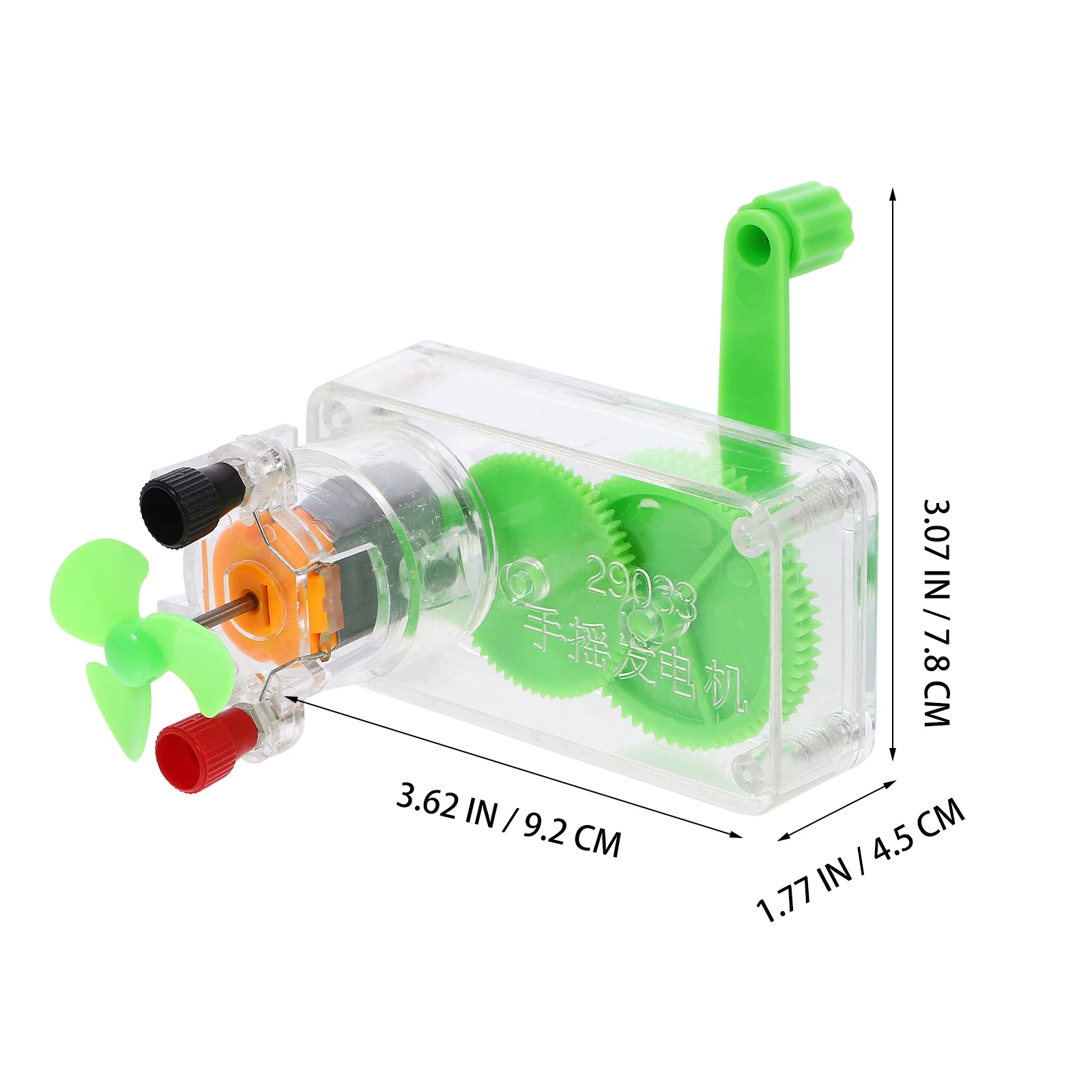 Hand Generator Manual Science Kit Portable Crank Electricity Acrylic Teaching Model Handheld Primary School