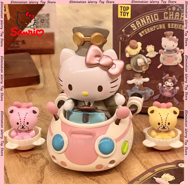 Blind Box Anime Sanrio Family Steampunk Series Anime Figure Kawaii Kuromi Decor Mystery Box Guess Bag Girl Surprise Gift Toys