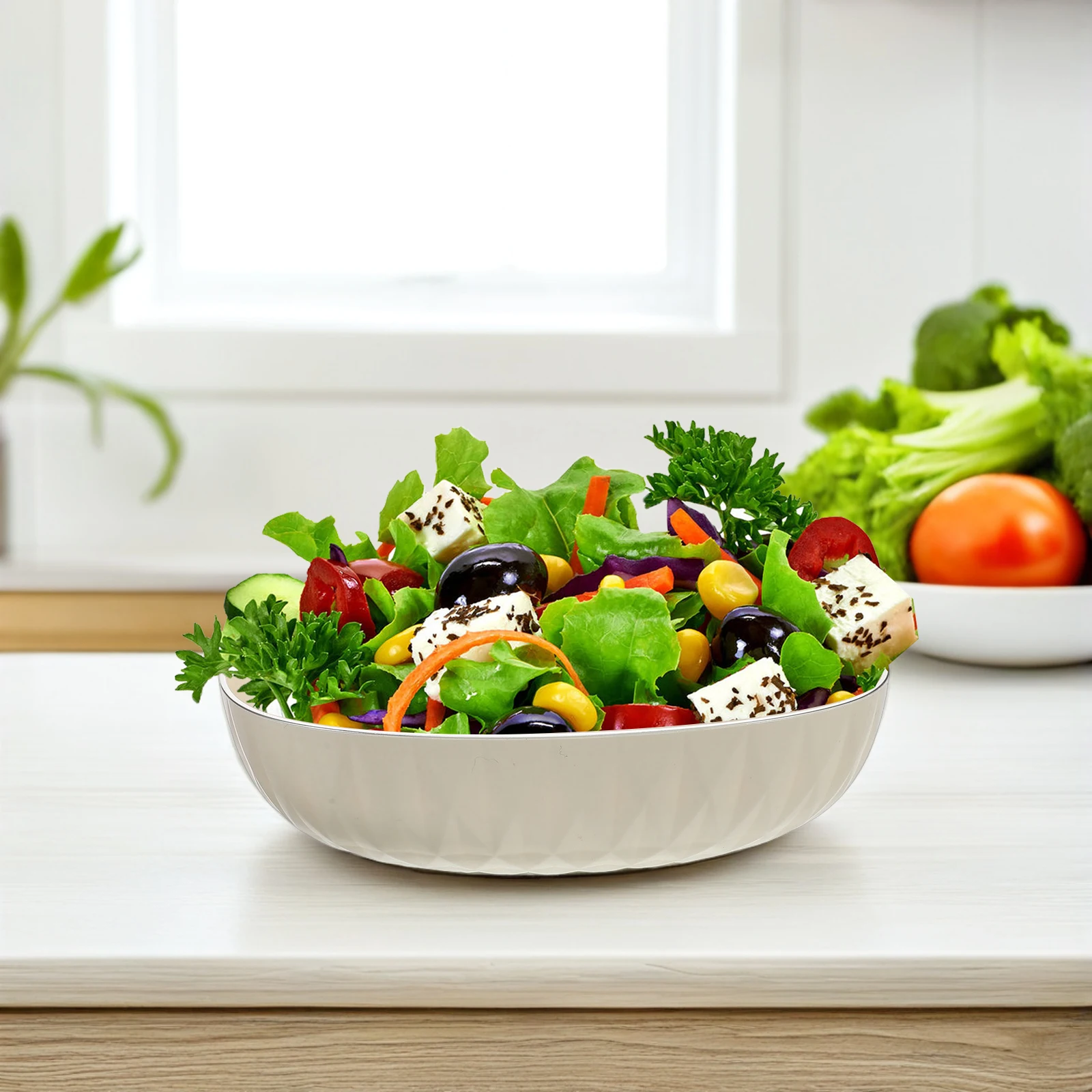 

Fruit Dish Large Capacity Vegetable Basket Bowl Snack Tray Creative Dried Plates Elegant Design Versatile Use Plastic Material